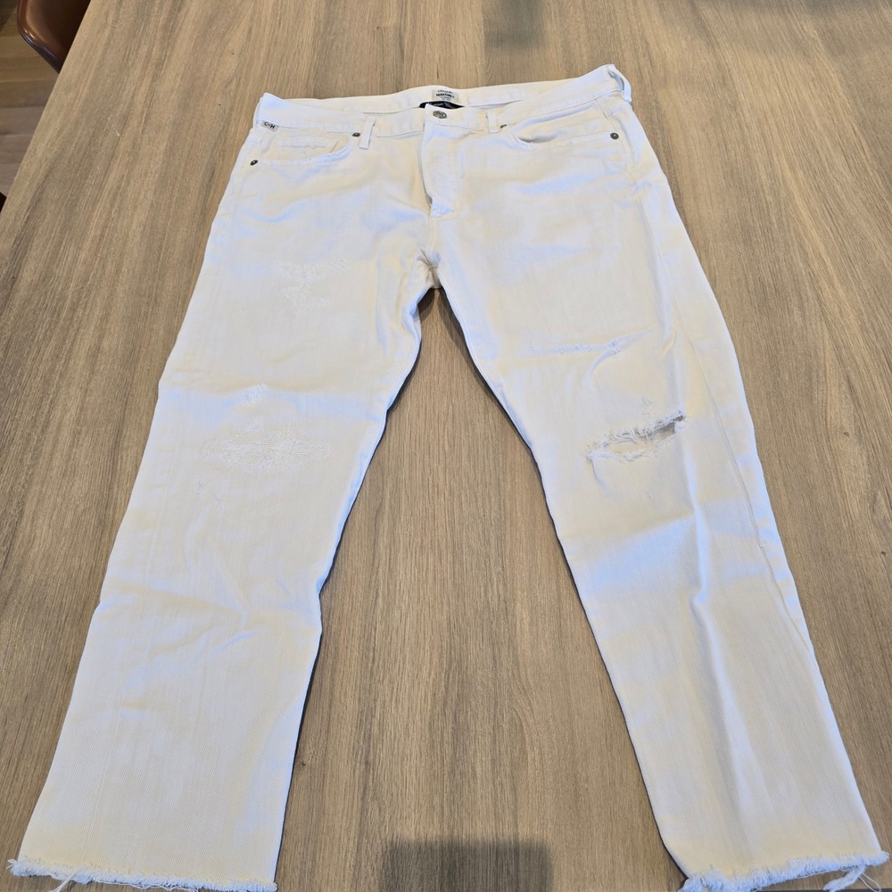 Citizens of Humanity Corey Slouchy Slim White Distressed Jeans 1531-307 Size 30